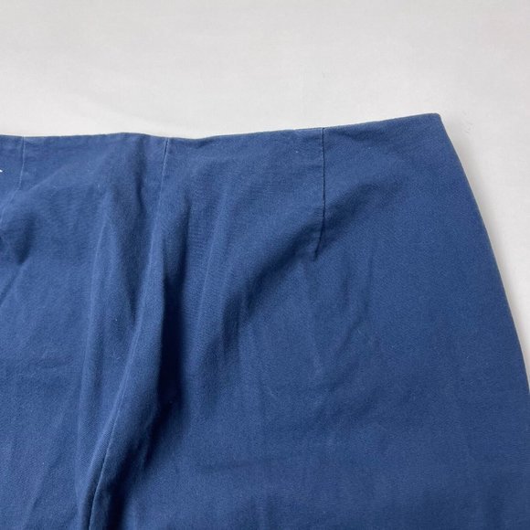 J Mclaughlin Zipper Pants Flat‎ Front Stretch Cotton Straight Leg Blue Women 6 - Picture 11 of 11